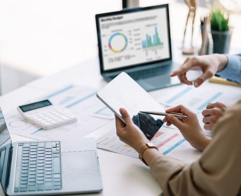 Program control room with live dashboards