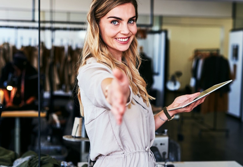 Developers collaborating around a custom software design