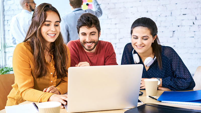 Team collaborating on an operations dashboard